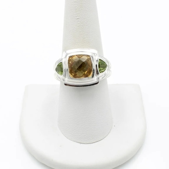 Judith Ripka Jewelry - - Judith Ripka sterling silver peridot citrine ring
